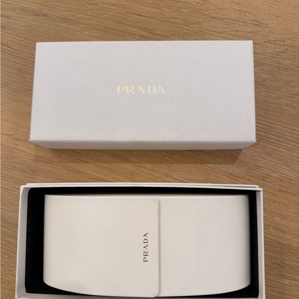 Prada SPR 17W Black Rectangular Sunglasses - Picture 5 of 5